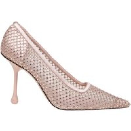 Jimmy Choo Hoge hakken - Ixia 95 Mesh Pumps With Crystals in roze