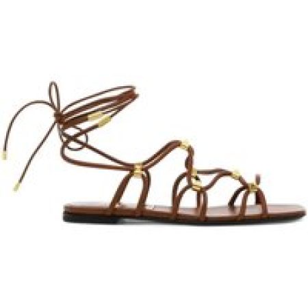 Valentino Garavani Sandalen - Leather Sandals With Knot Detailing in bruin
