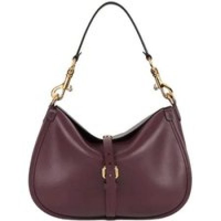 Etro Hobo bags - Burgundy Leather Shoulder Bag in grijs