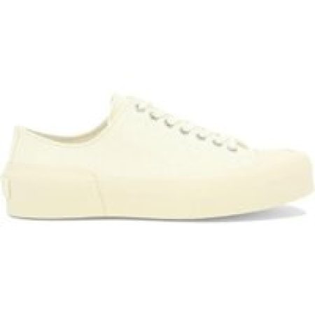 Jil Sander Low-Top Sneakers - White Sneakers With Breathable Cotton Upper in beige