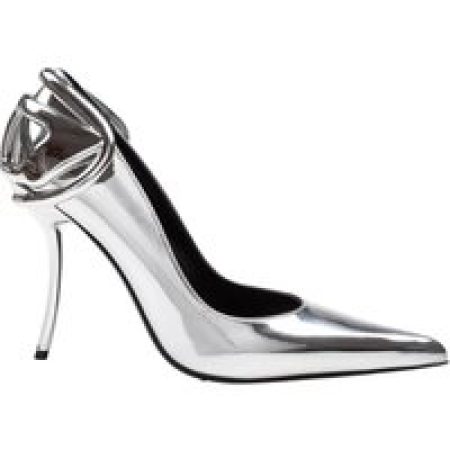 Diesel Hoge hakken - Metallic Leather Pumps in zilver