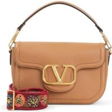 Valentino Garavani Hobo bags - Calf Leather Shoulder Bag in bruin