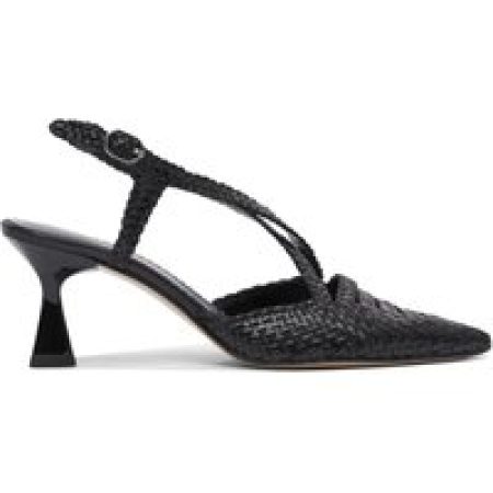 Pons Quintana Hoge hakken - Pointed Toe Heeled Shoes With Woven Upper in zwart