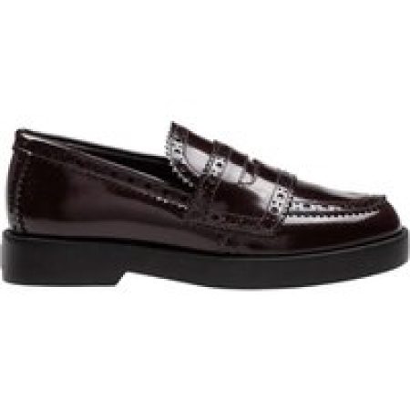 - Leather Loafer In Mocha Color in zwart