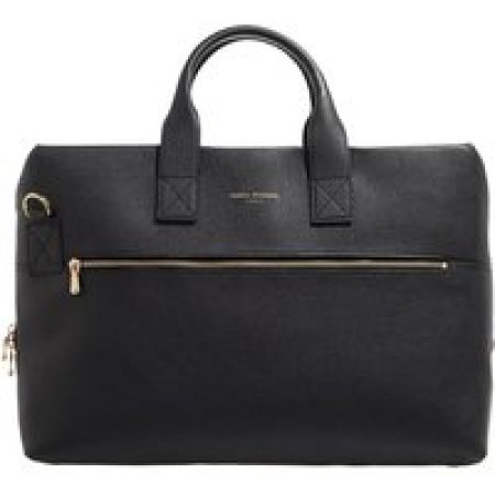 Isabel Bernard Aktetas - Honoré Anique black calfskin leather handbag with in zwart