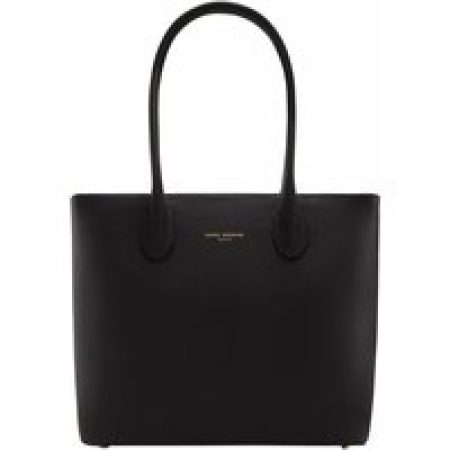 Isabel Bernard Shoppers - Honoré Lysanne Black Calfskin Leather Shoulder Bag in zwart