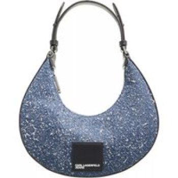 Karl Lagerfeld Jeans Hobo bags - Tech Leather Small Half Moon in blauw