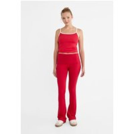 Stradivarius Klokkende leggings  Rood M