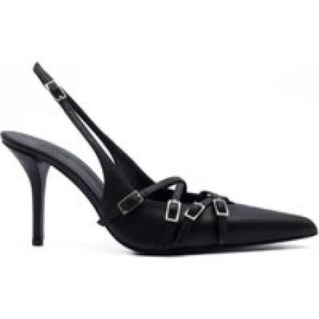 Gia Borghini Hoge hakken - GIABORGHINI Schwarze Pumps mit Schnallendetails in zwart