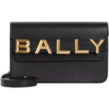 Bally Shoppers - Logo Crossbody Vernice Black Grained Calf Leather in zwart