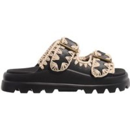 Mou Sandalen - Eva One-Piece Slide Two-Buckle in zwart