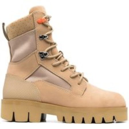 Heron Preston Boots - Lace-Up Military Boots in beige
