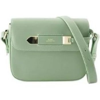 A.P.C. Shoppers - Charlotte Crossbody Bag - Leather - Green in groen