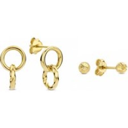 Isabel Bernard Oorbellen - Cadeau D'Isabel 585 Gold Geschenkset in gold