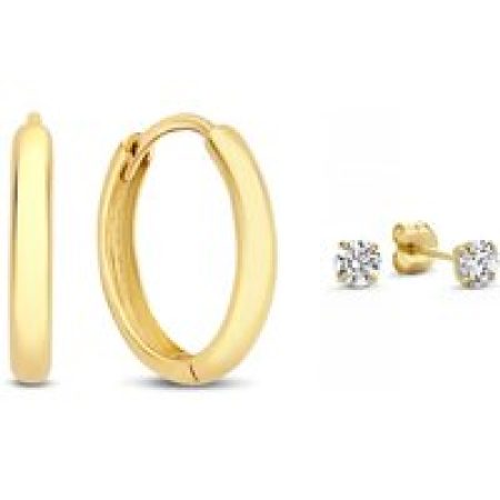 Isabel Bernard Oorbellen - Cadeau d'Isabel 585 Gold Geschenkset in gold