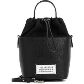 Maison Margiela Bucket bags - Black Leather Bucket Bag in zwart