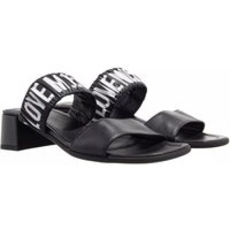 Love Moschino Slippers - Logo Band in zwart