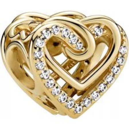 Pandora Charms - Funkelnde Verschlungene Herzen Charm in gold