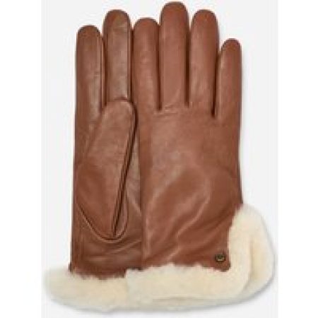 UGG® Handschoen met split van leer en sheepskin voor dames  in Brown