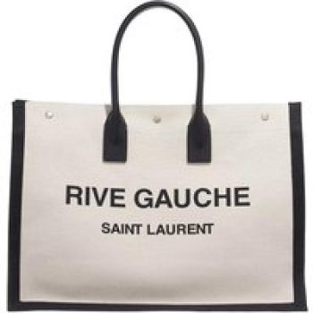 Saint Laurent Shoppers - Rive Gauche Large Shopper in beige