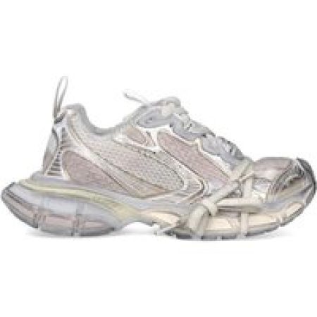 Balenciaga Low-Top Sneakers - Oversized Platform Sneakers With Distressed Grey M in beige