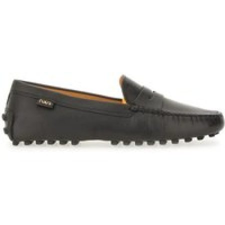 - "Gommino" Leather Loafer in zwart