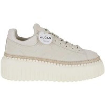 Hogan Low-Top Sneakers - H-Stripes Nappa Leather Sneakers in beige