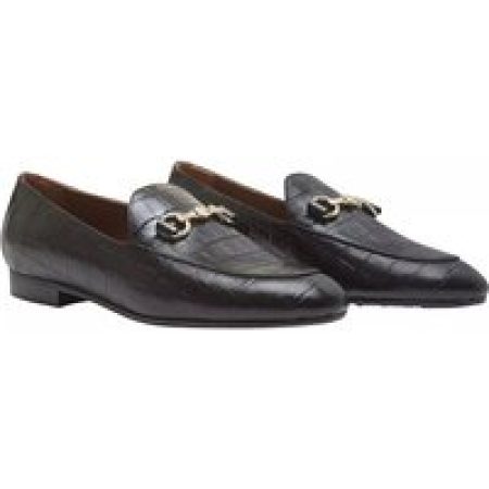 Isabel Bernard Loafers & ballerina schoenen - Vendôme Fleur Calfskin Leather Loafers in zwart