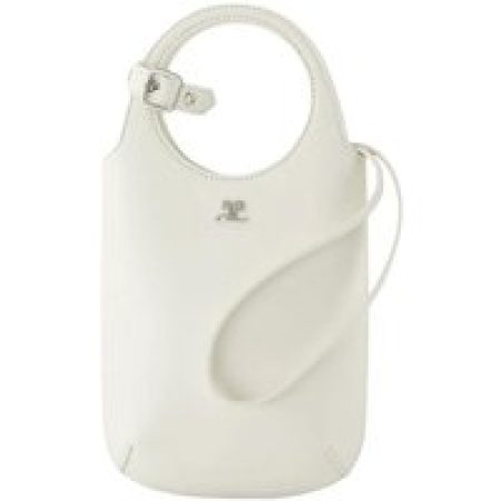 Courrèges Crossbody bags - Slim Holy Purse - Leather - White in wit