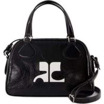 Courrèges Shoppers - Reedition Bowling Bag - Leather - Black in zwart