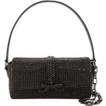 self-portrait Shoppers - Rhinestone Baguette Shoulder Bag - Synthetic - Bla in zwart