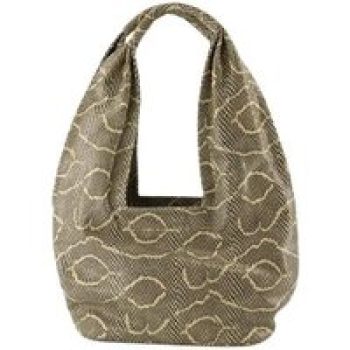 Chylak Shoppers - Small Shoulder Bag - Leather - Printed in bruin