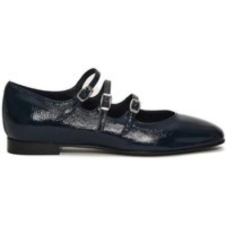 - Mary Jane Vernice Blue Tacco 20 Mm in zwart