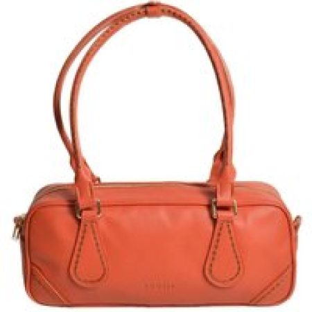 Plinio Visona' Crossbody bags - Smooth Leather Bauletto Bag With Dual Handles in rood
