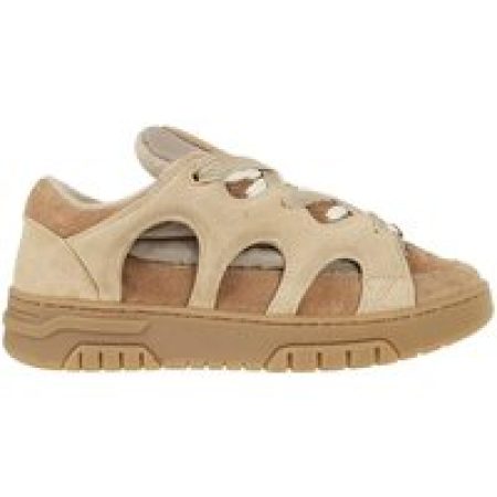 SANTHA Low-Top Sneakers - Handcrafted Mesh And Suede Sneakers in bruin