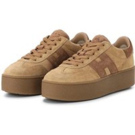 Hogan Low-Top Sneakers - Sneaker aus Veloursleder in bruin