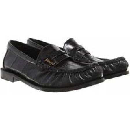 Saint Laurent Slippers - Le Loafer Penny Slippers In Eel in zwart