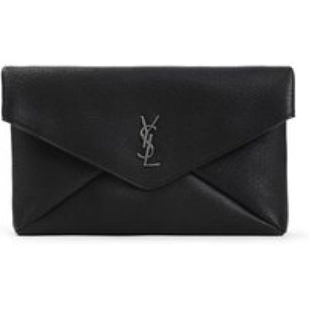 Saint Laurent Pochettes - Black Lamb Leather Large Pouch in zwart