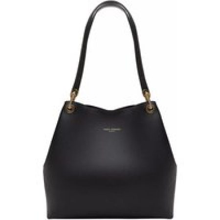 Isabel Bernard Bucket bags - Femme Forte Annabelle Black Calfskin Leather Shoul in zwart