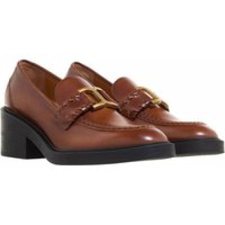 Chloé Loafers & ballerina schoenen - Marcie Brushed Loafers in bruin