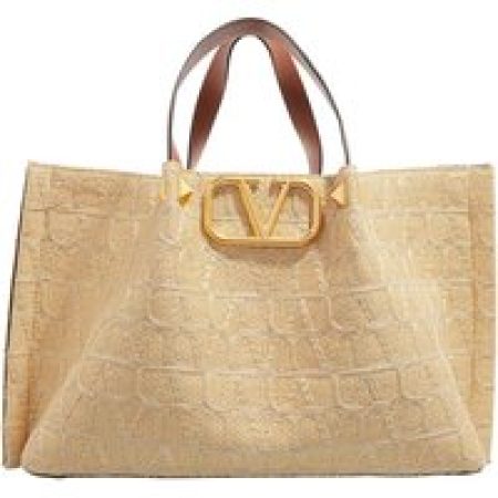 Valentino Garavani Totes - Medium Tote Bag Logo Signature in beige