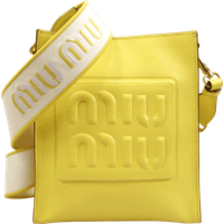 Miu Miu Crossbody bags - Crossbody Bag in Pelle Madras Gialla in geel