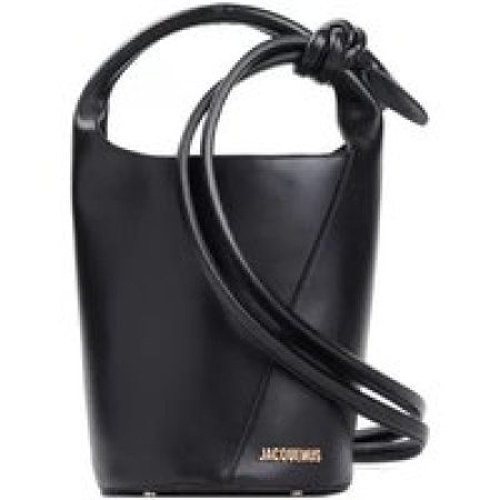 Jacquemus Bucket bags - Black Leather Le Petit Tourni Bag in zwart