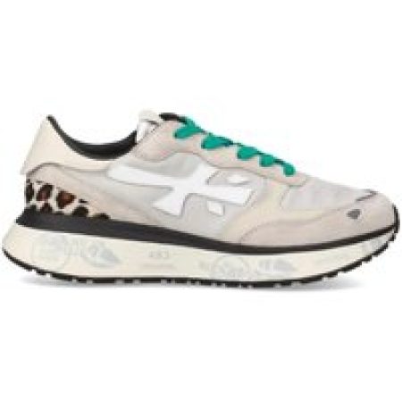 Premiata Low-Top Sneakers - Lauryn Suede And Technical Fabric Sneakers Butter in wit