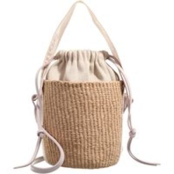 Chloé Bucket bags - Woody Drawstring Small Tote Bag in beige