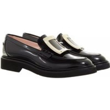 Roger Vivier Loafers & ballerina schoenen - Viv´ Rangers Metal Buckle Loafers In Leather in zwart