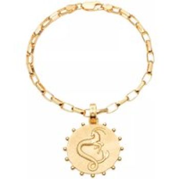 Rachel Jackson London Armbanden - Statement Capricorn Zodiac Art Coin Bracelet S/M in gold