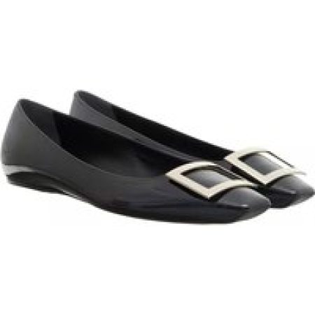 Roger Vivier Loafers & ballerina schoenen - Trompette Metal Buckle Ballerinas In Leather in zwart