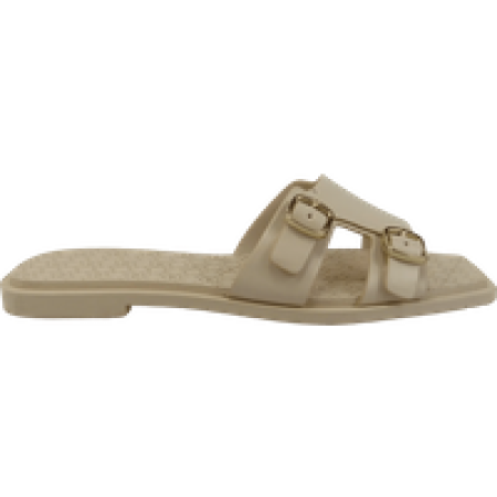 Santoni Sandalen - Sandalo slide con doppia fibbia beige in beige