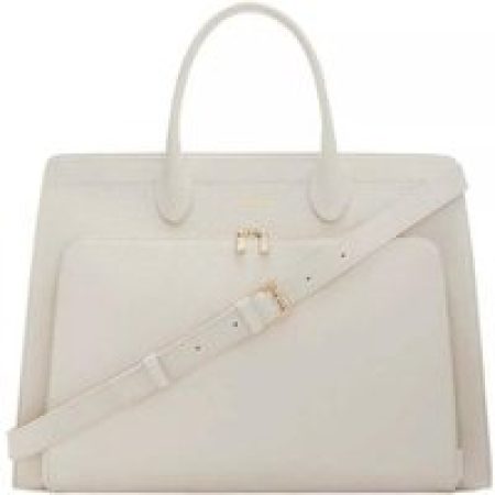 Isabel Bernard Aktetas - Honoré Nadine cream calfskin leather handbag with in beige